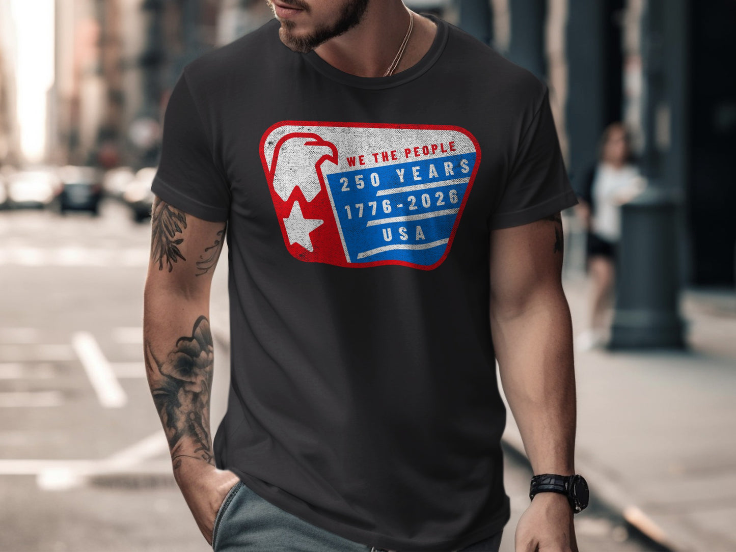 Patriotic 250 Years USA Eagle Graphic Tee product type