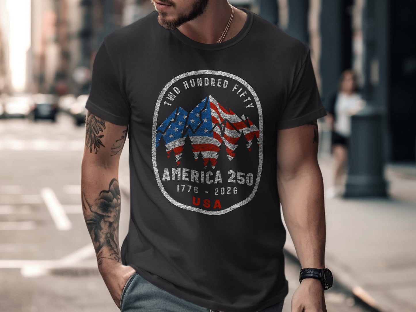 Two Hundred Fifty America 250 USA Flag Tee product type