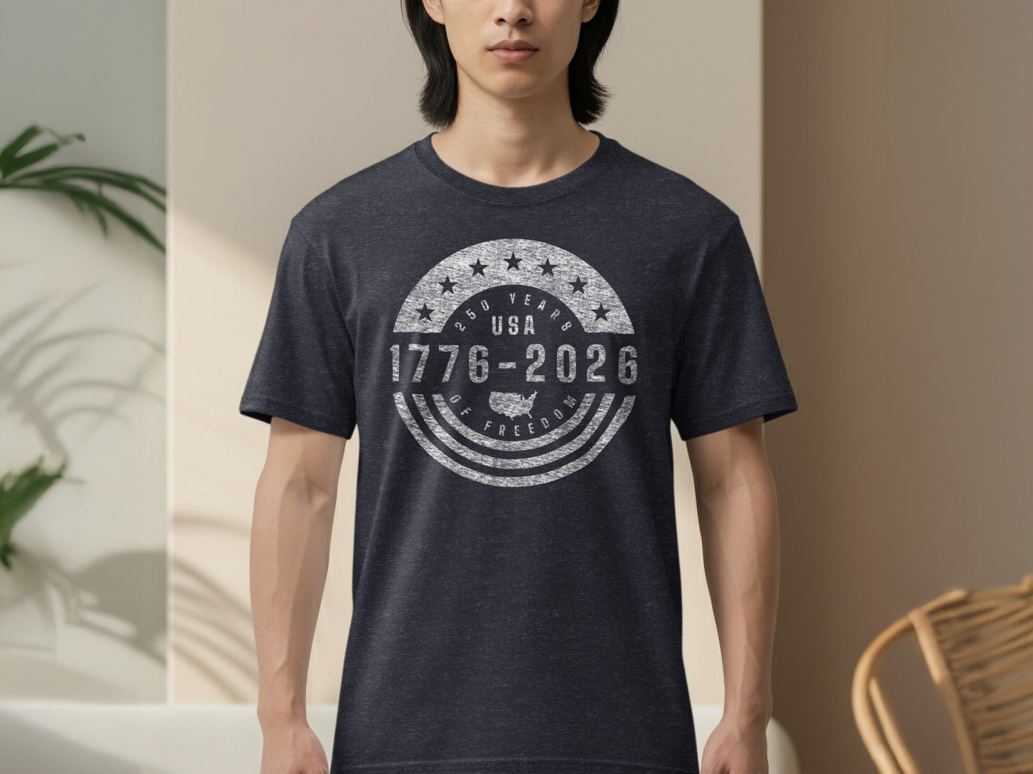 Patriotic 1776-2026 Freedom USA Graphic T-Shirt product
