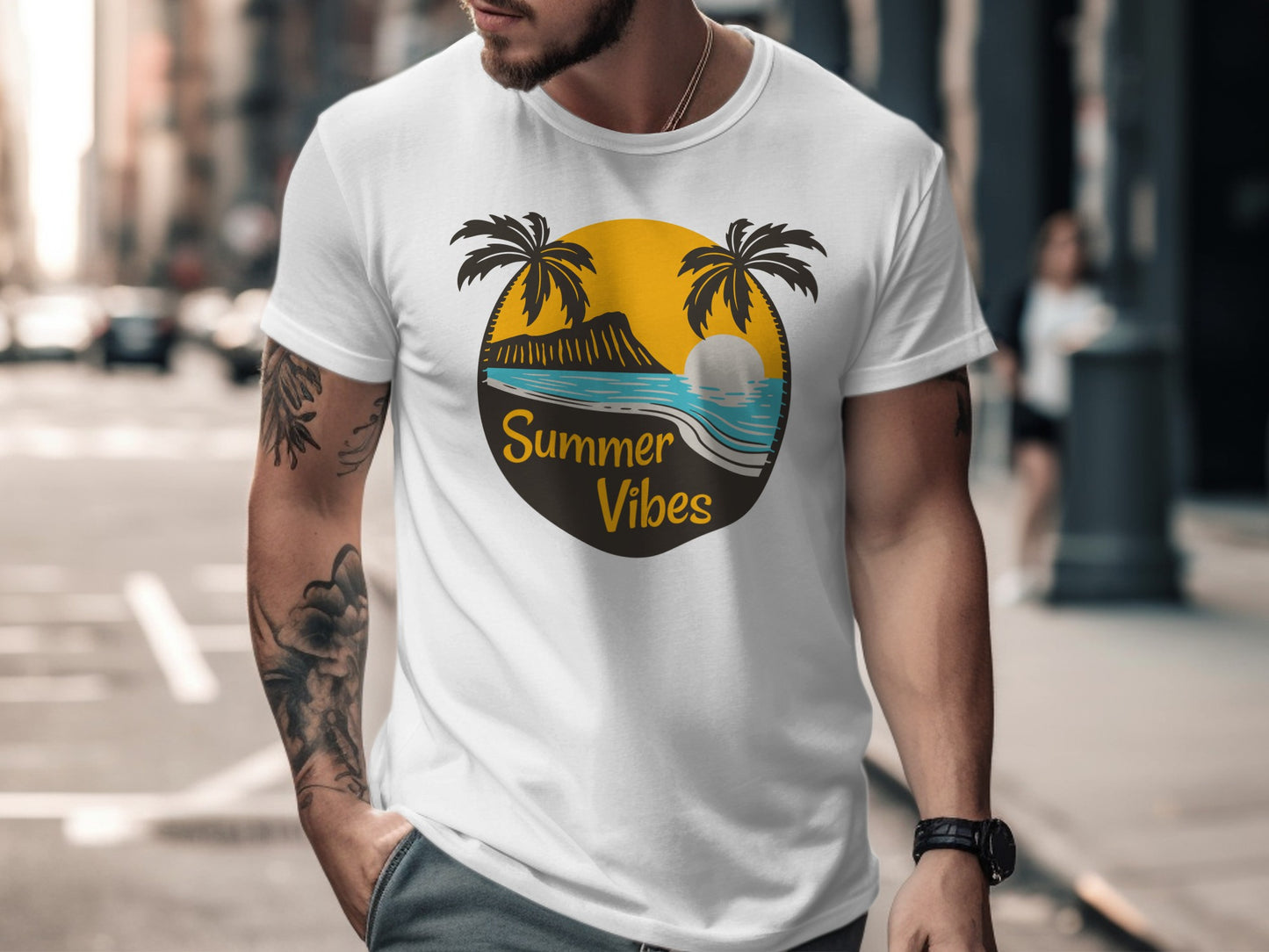 Summer Vibes Scenic Print T-Shirt product