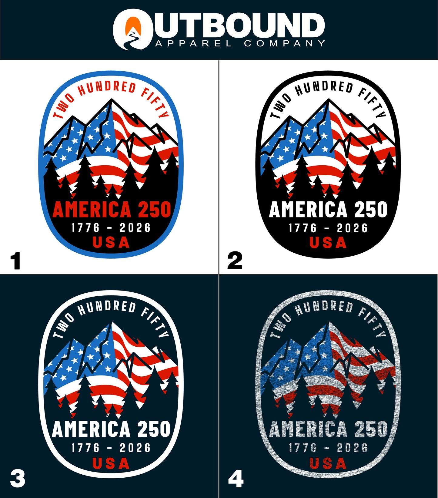 America 250 USA Logo Design Sticker product type