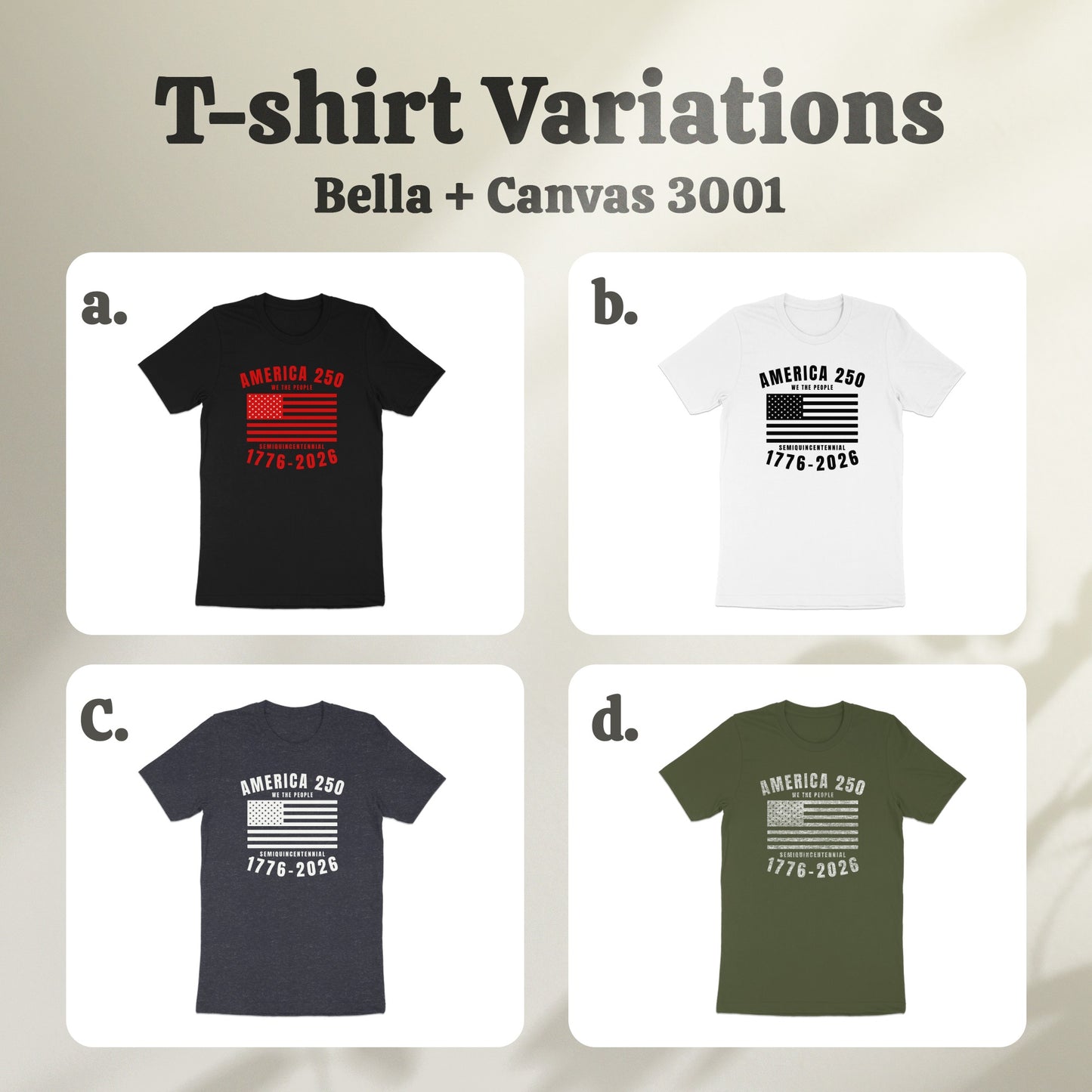 America 250 Special Edition Bella Canvas 3001 T-shirt product
