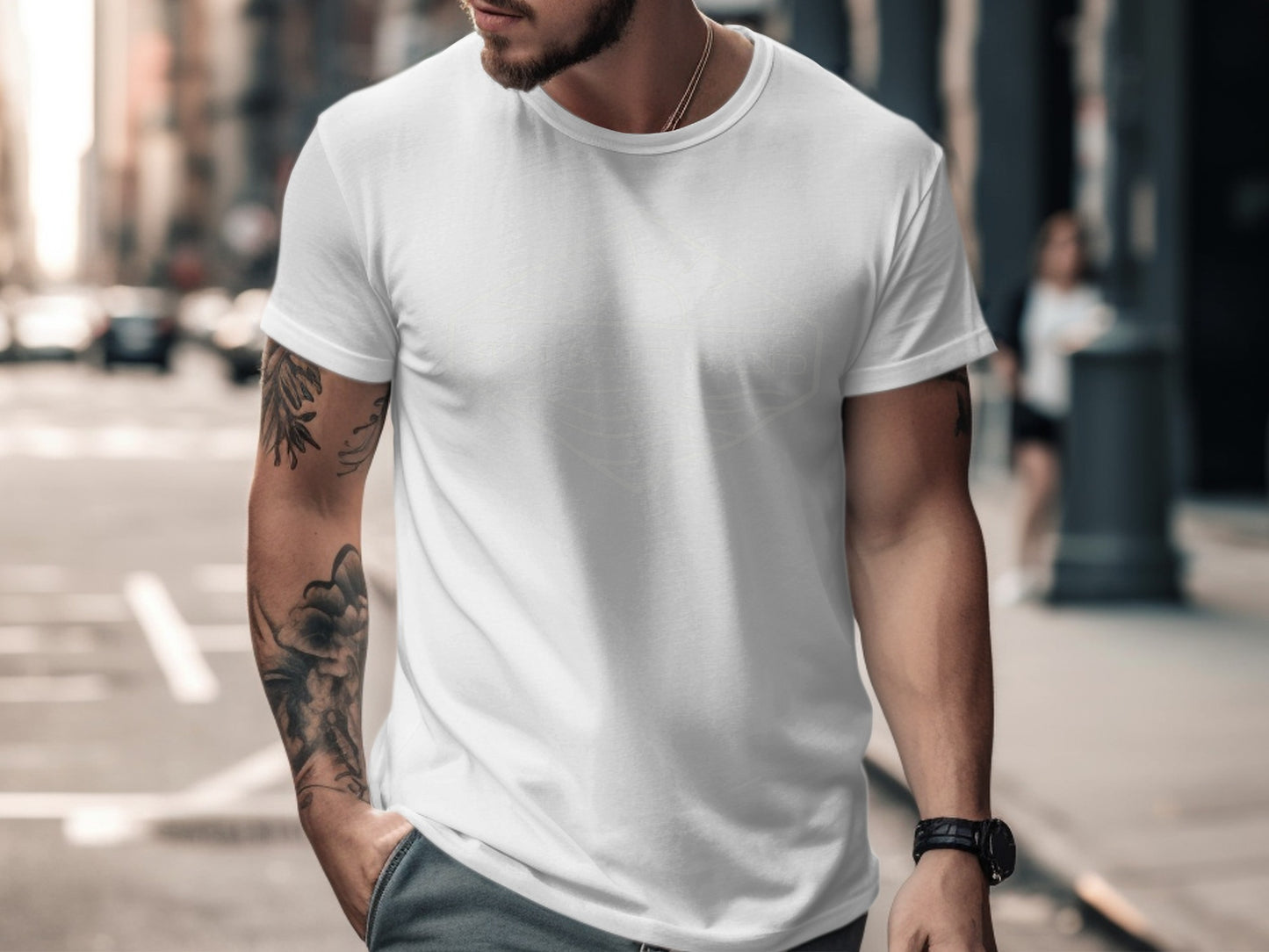 Stylish White Crewneck Tee for Modern Fashion product