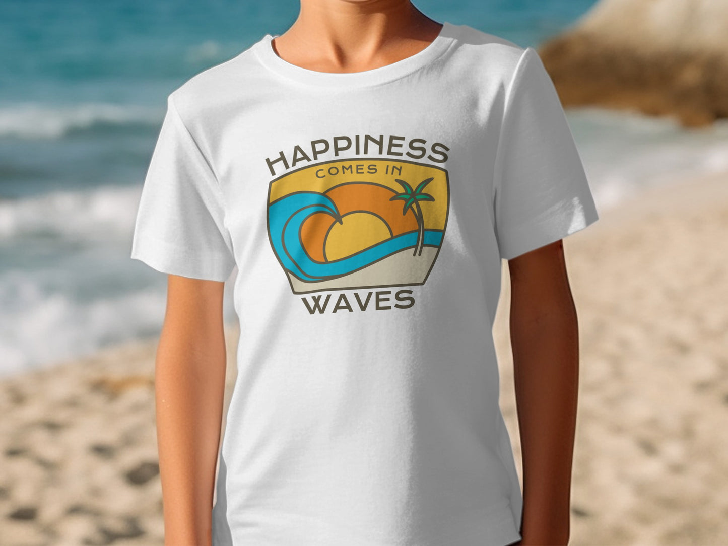 Happiness Comes in Waves Graphic T-shirt product type