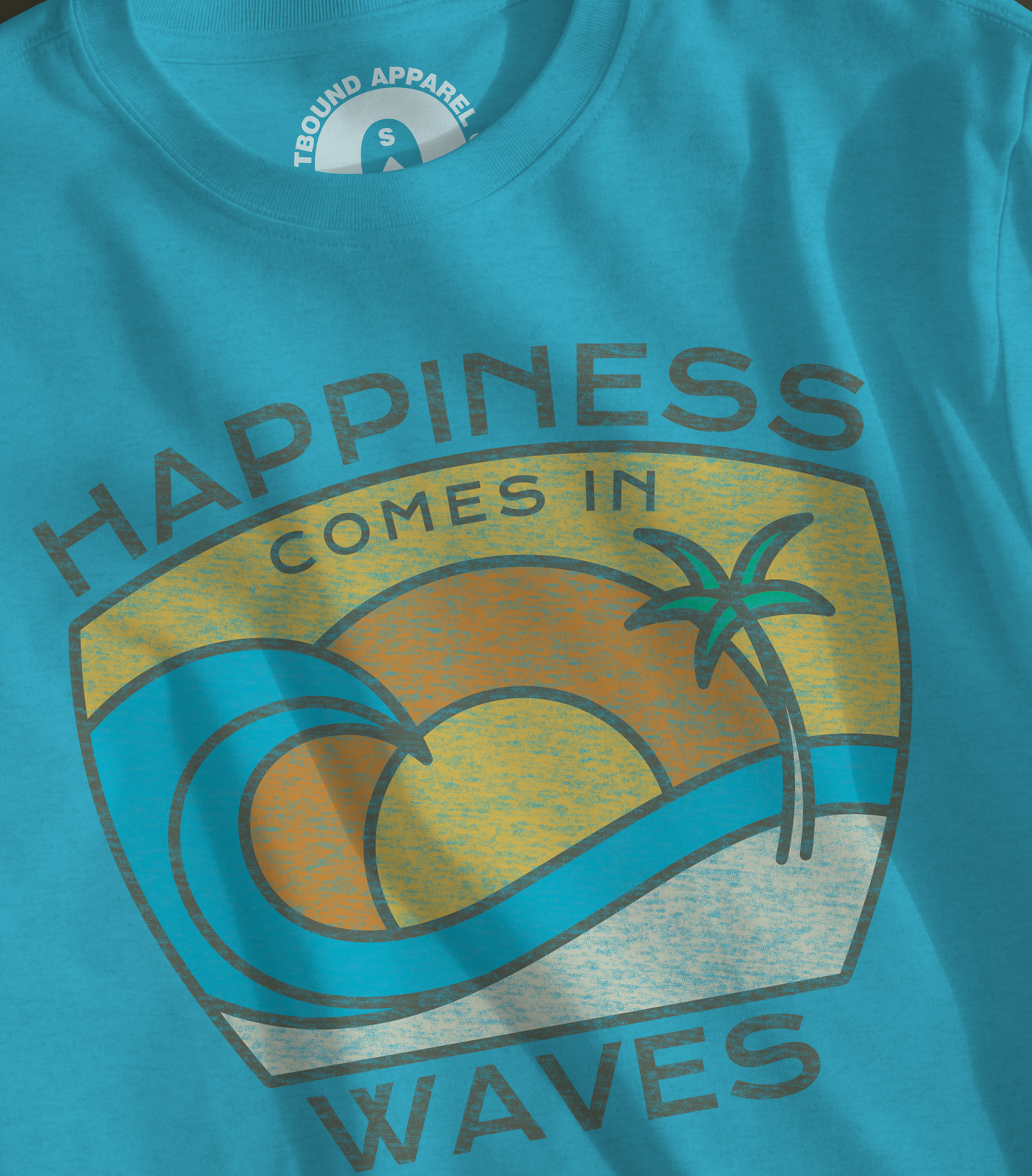 Happiness Comes In Waves Printed T-Shirt product