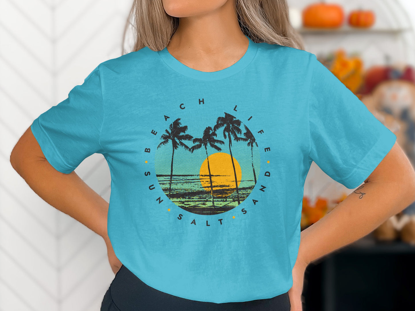 Beach Life Sun Salt Sand Scenic Print T-Shirt product type
