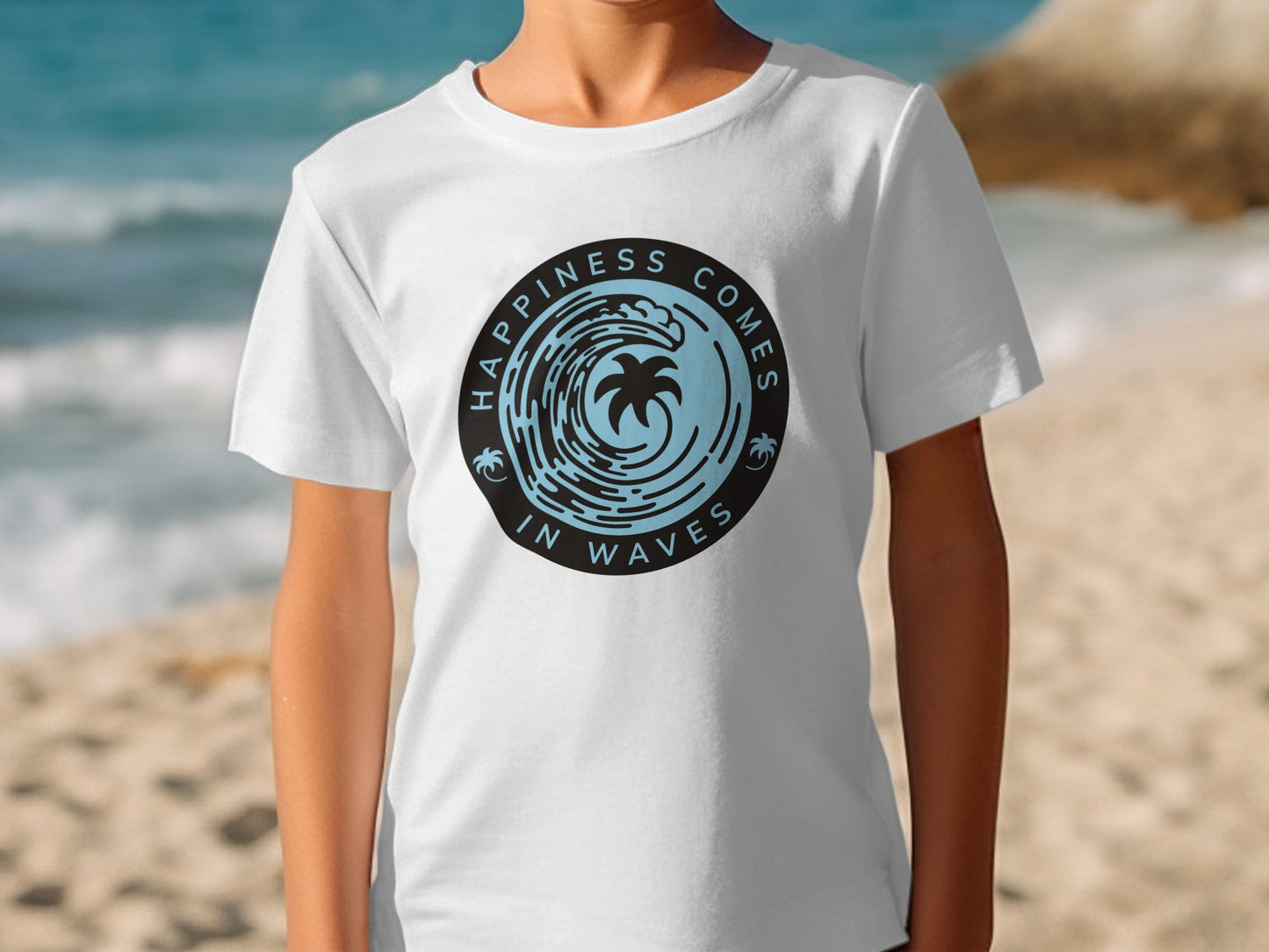 Happiness Comes In Waves Graphic T-shirt product type
