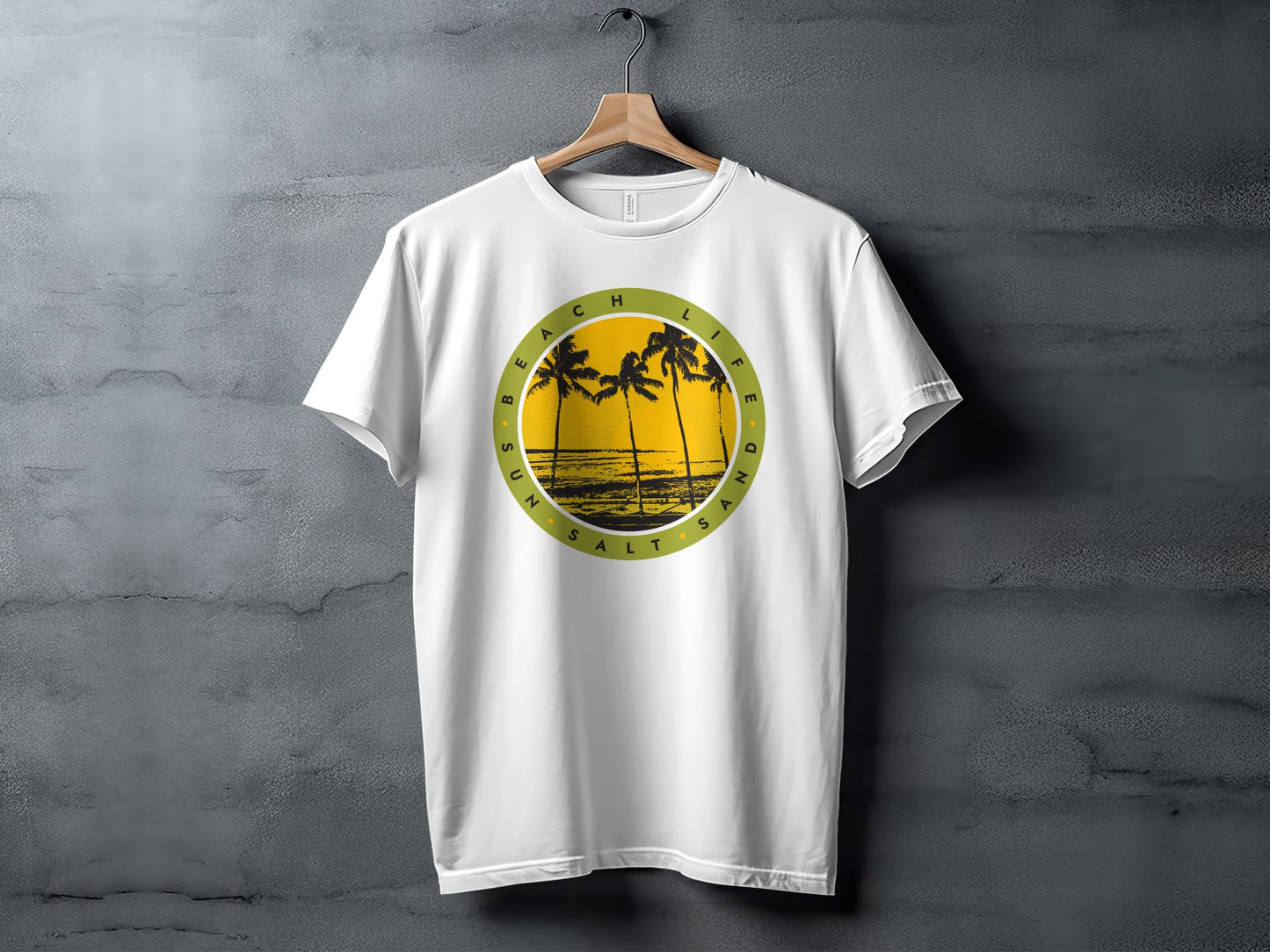 Beach Life Sunset Palm Trees Graphic T-Shirt product