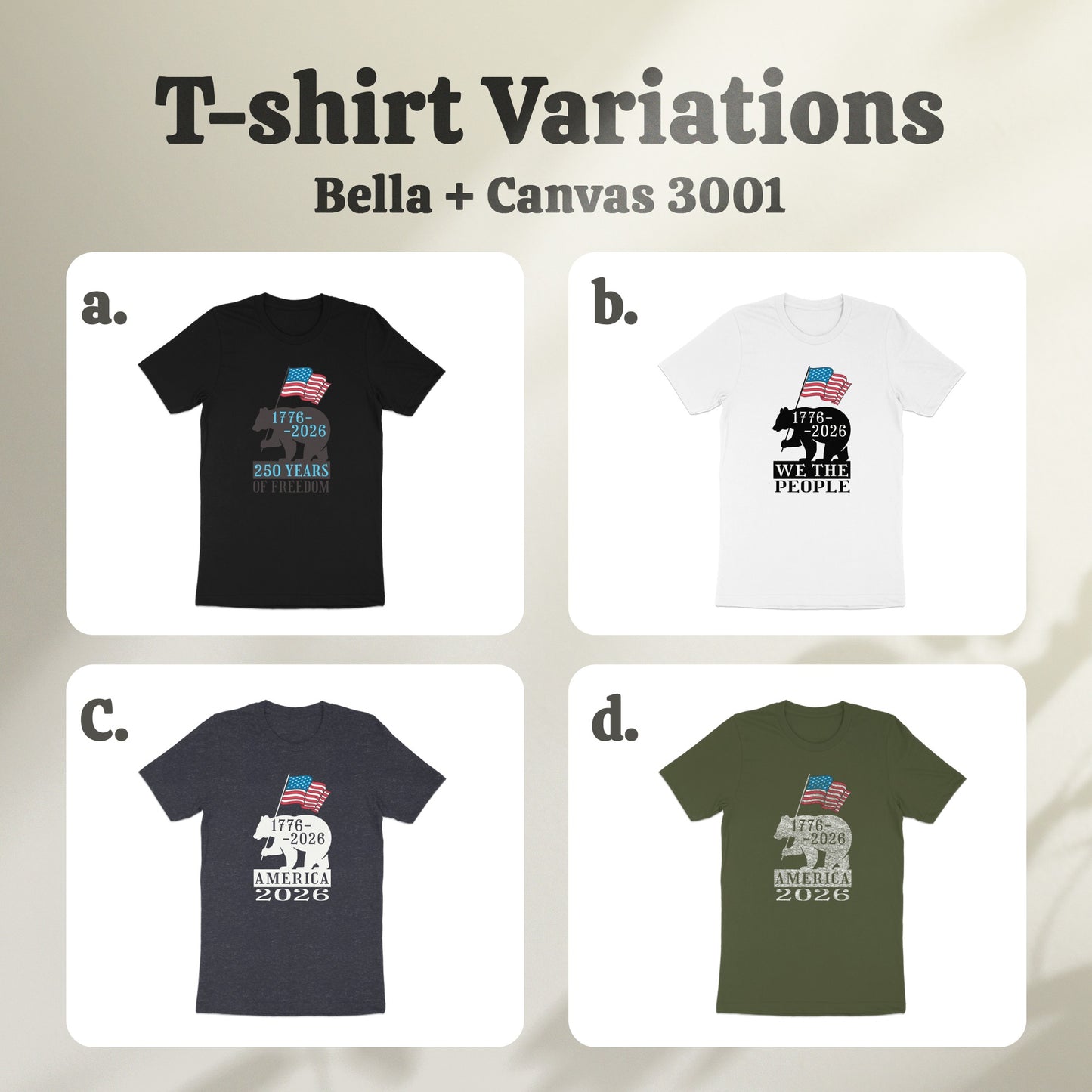 American Flag and Patriotic Design T-shirt product type