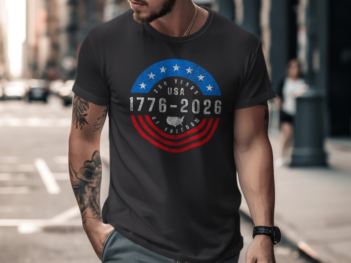 250 Years USA 1776-2026 Freedom Graphic T-Shirt product type