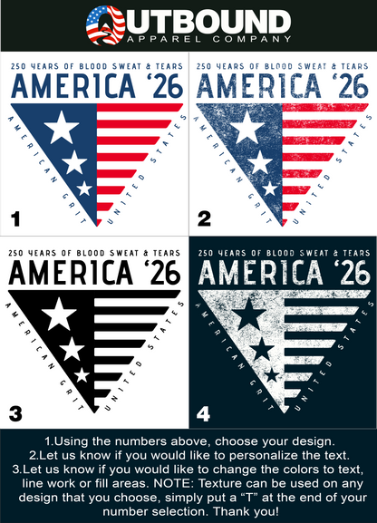 America '26 250 Years Commemorative Apparel Design Shirt
