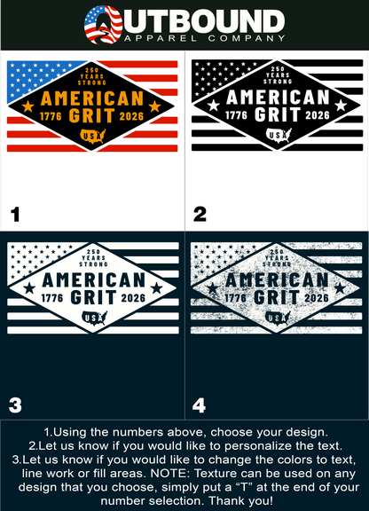 American Grit 1776 US Flag Design Shirt
