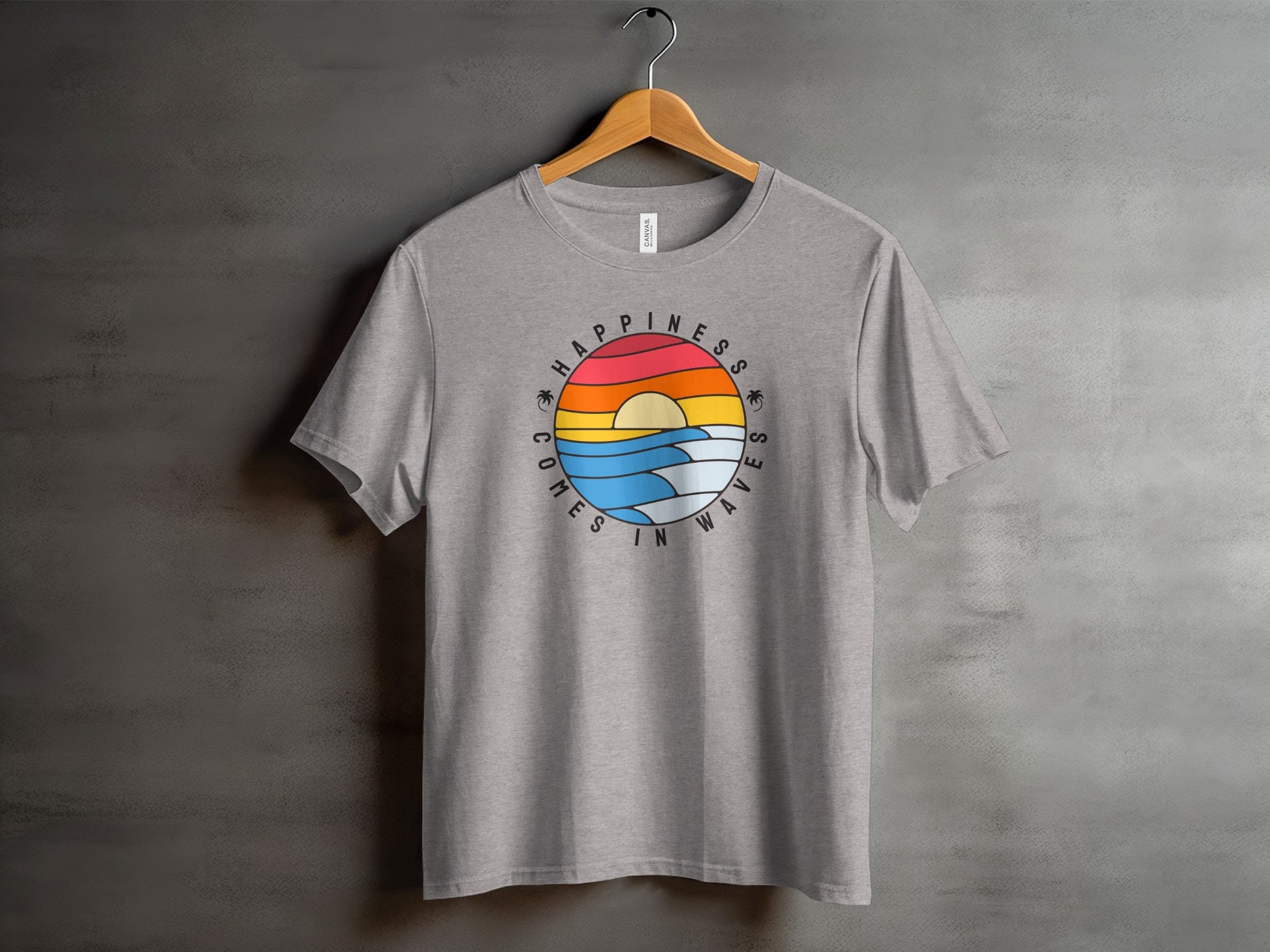 Happiness Comes in Waves Graphic T-shirt product type
