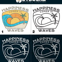 Happiness Comes In Waves Statement Product