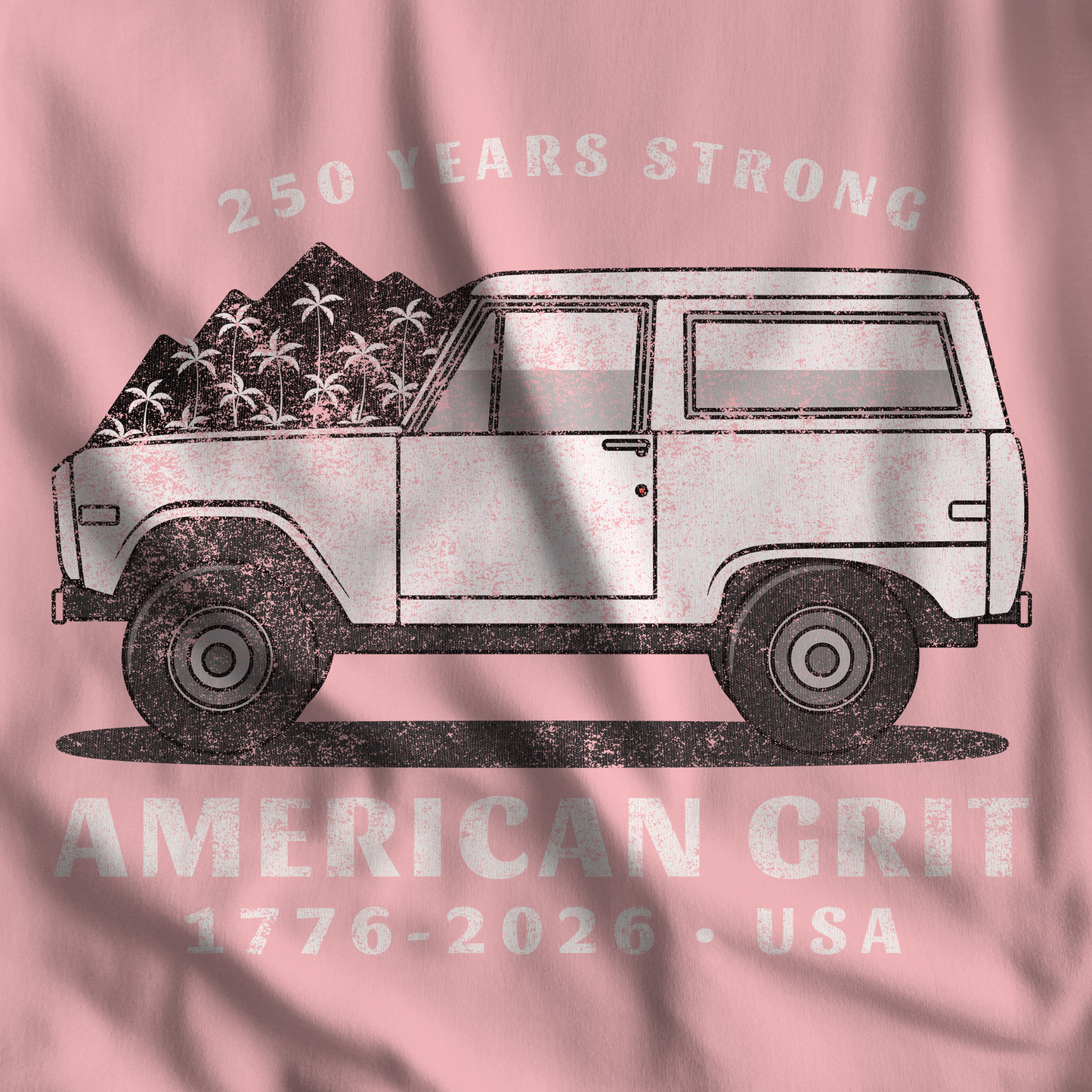 250 Years Strong American Grit 1776-2026 Graphic Top