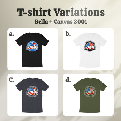 USA Flag Emblem Bella + Canvas 3001 T-shirt product