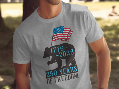 250 Years of Freedom Bear T-Shirt Patriotic product