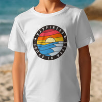 Happiness Comes in Waves Sunset Beach T-shirt product