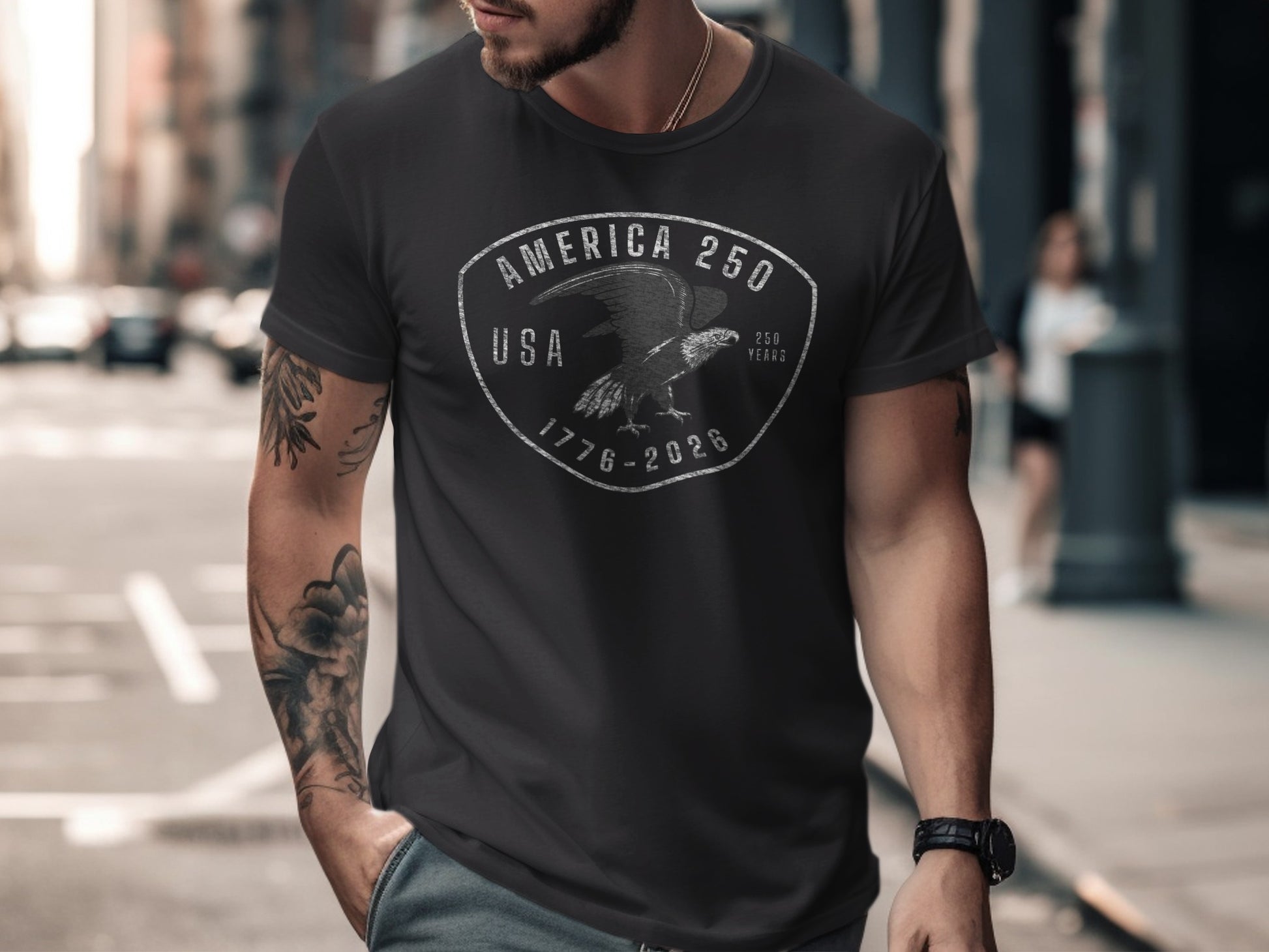 America 250 USA 1776-2026 Eagle Graphic T-Shirt product type