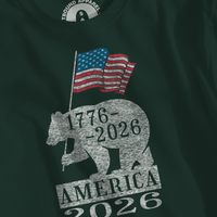 America 2026 Bear with Flag Graphic T-Shirt product