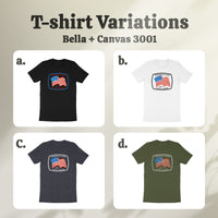 Bella Canvas 3001 T-shirt American Flag Design product type