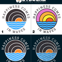 Happiness Comes in Waves Graphic Apparel Product