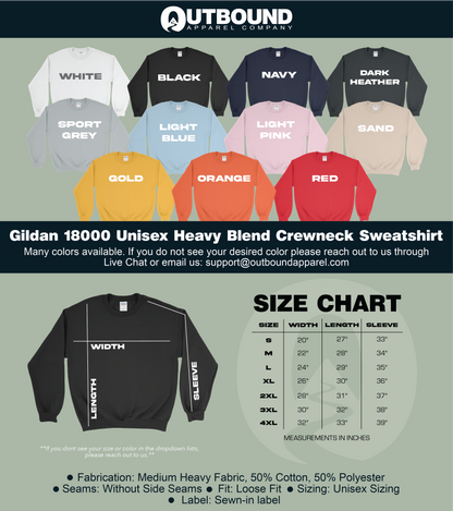 Gildan 18000 Unisex Heavy Blend Crewneck Sweatshirt