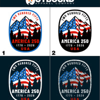 America 250 USA Logo Design Sticker product type