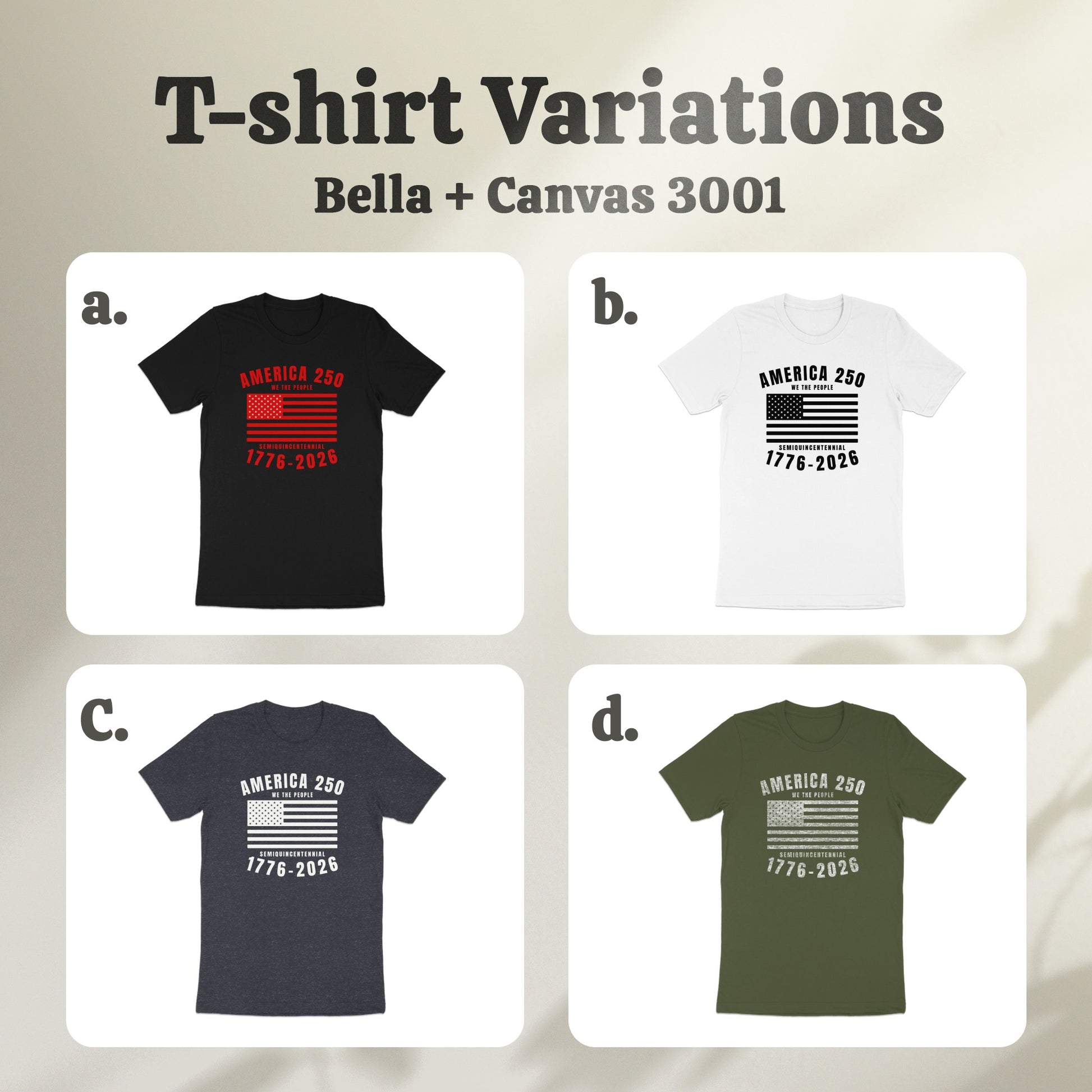 America 250 Special Edition Bella Canvas 3001 T-shirt product