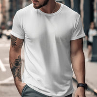 Stylish White Crewneck Tee for Modern Fashion product