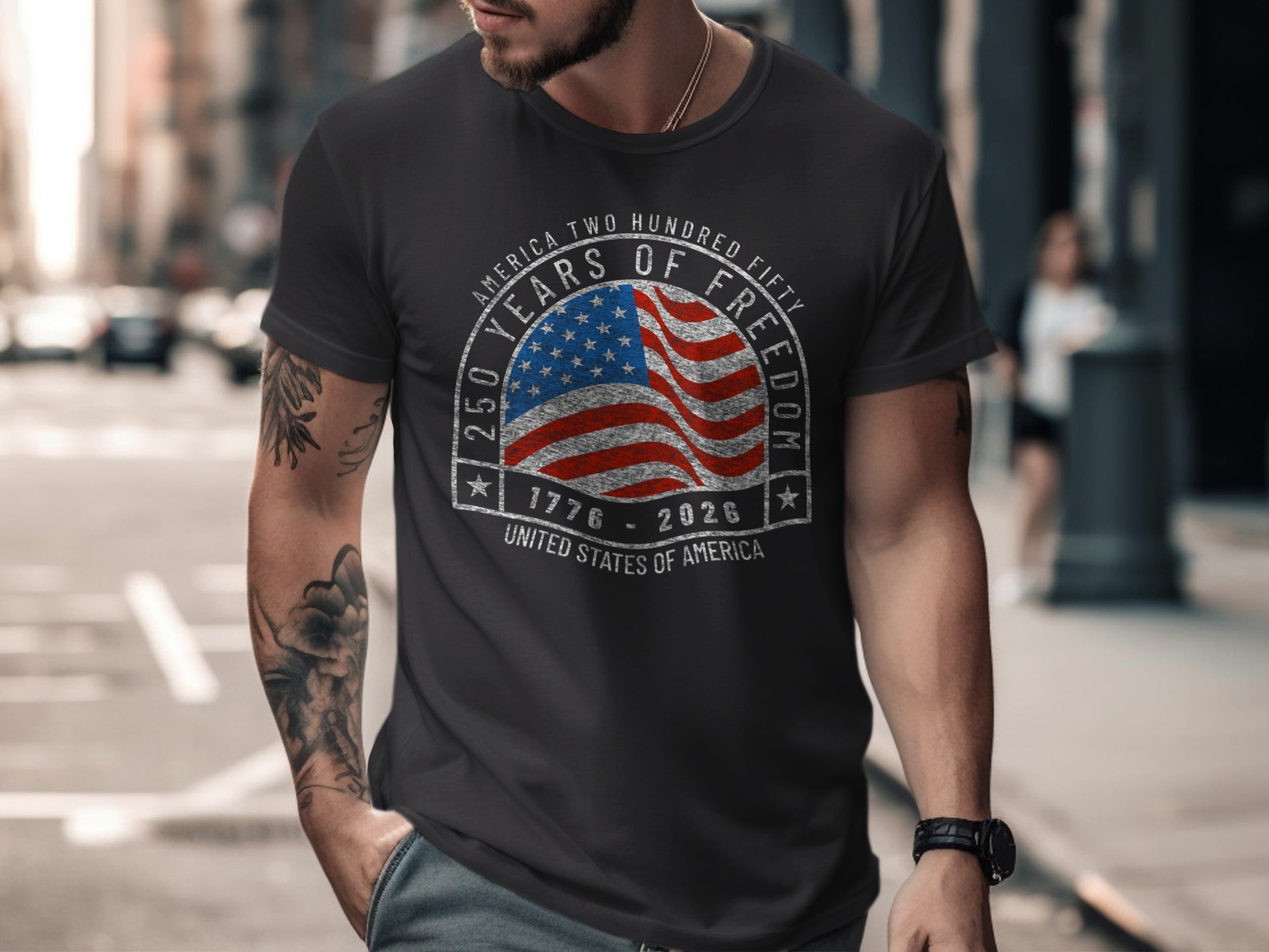 250 Years of Freedom American USA Flag Shirt product