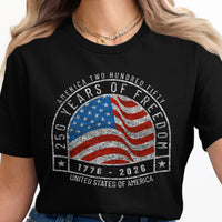 American Flag 250 Years of Freedom Graphic T-Shirt product
