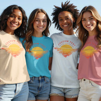 Scenic Sunset Custom Text Your Location Shirt product type