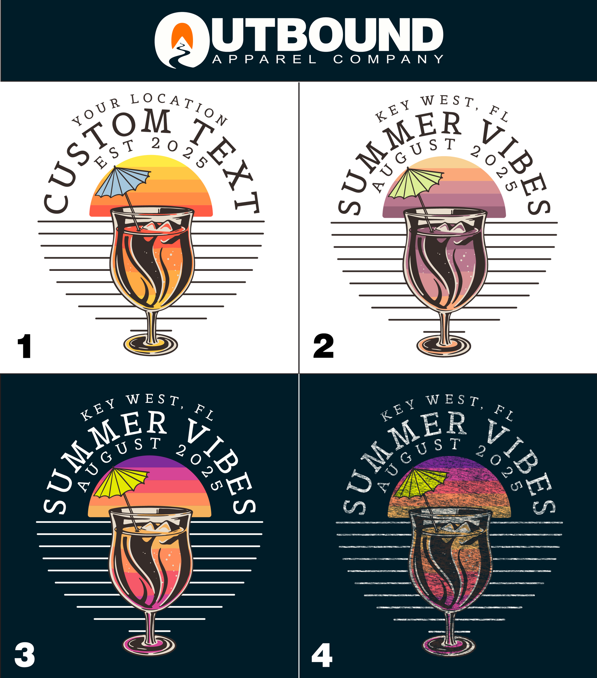 Summer Vibes August 2025 Custom Text Product Type
