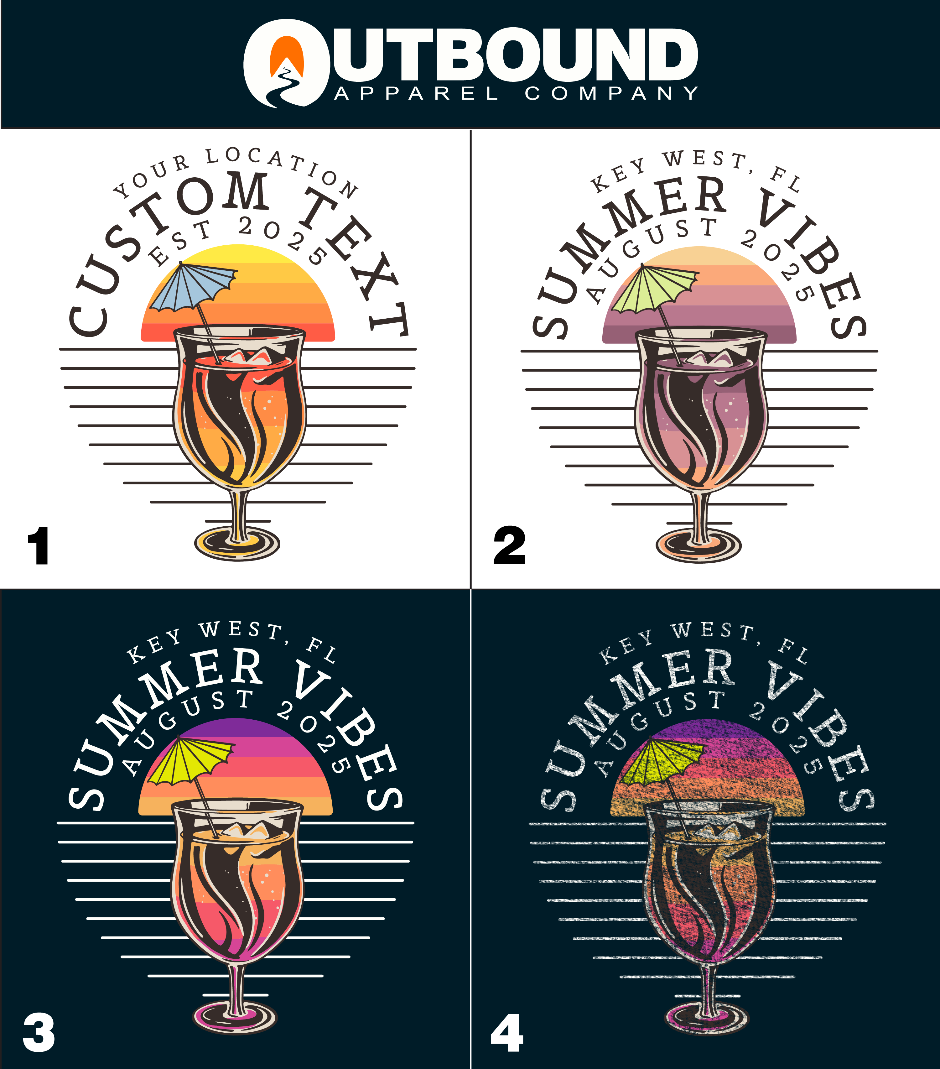 Summer Vibes August 2025 Custom Text Product Type