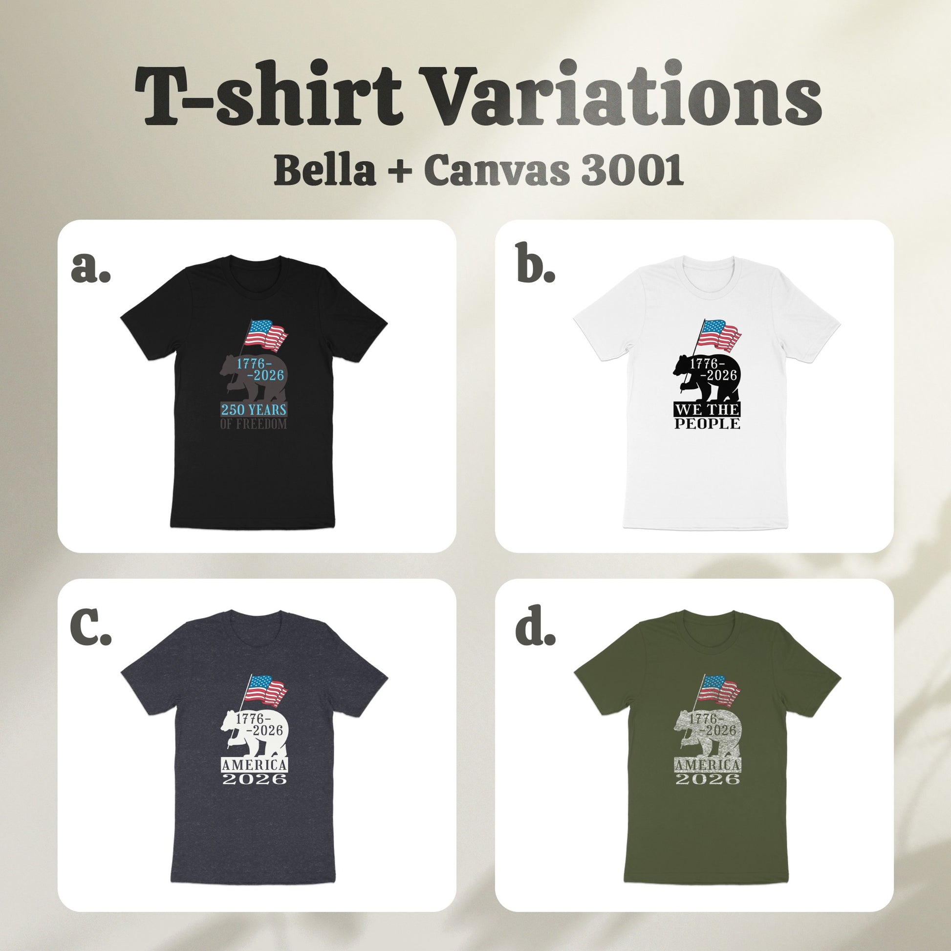 American Flag and Patriotic Design T-shirt product type