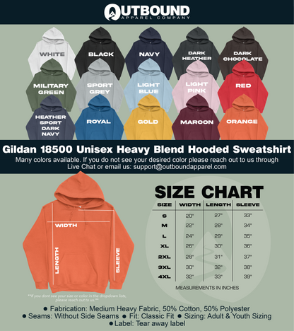 Gildan 18500 Heavy Blend Unisex Hooded Sweatshirt
